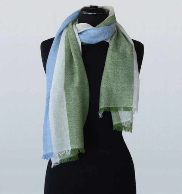 Pashmina Scarf with Linen Weave - Image 4