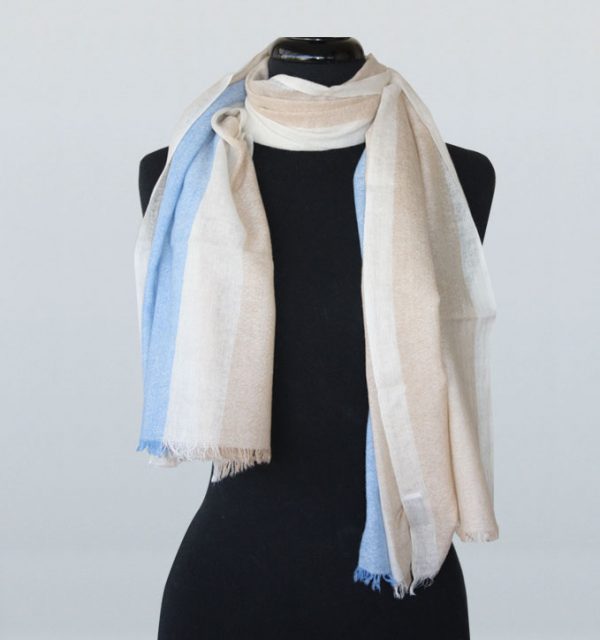 Pashmina Scarf with Linen Weave - Image 3