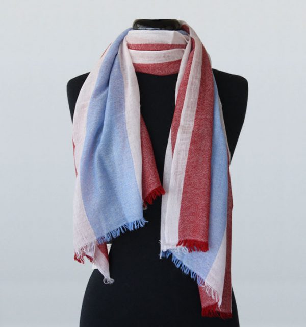 Pashmina Scarf with Linen Weave - Image 2
